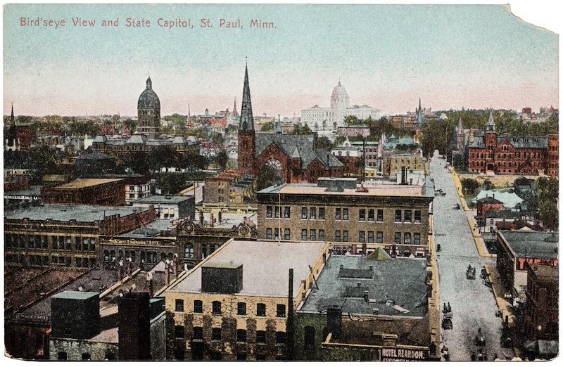 Bird's Eye View of Saint Paul and the Minnesota Capitol