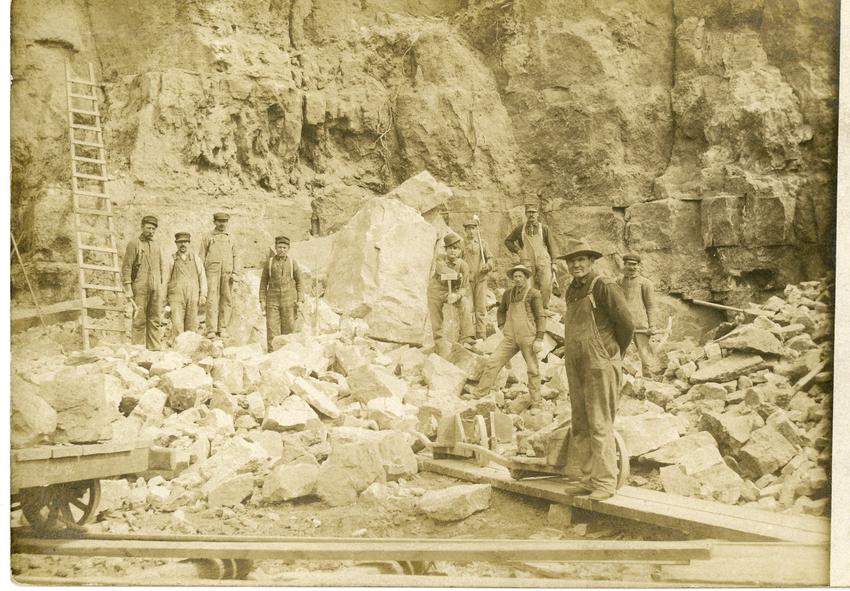 Quarry workers, (pit unidentified), Winona, MN