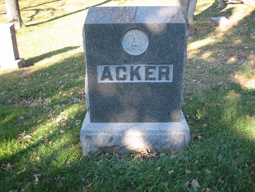 Acker grave stone