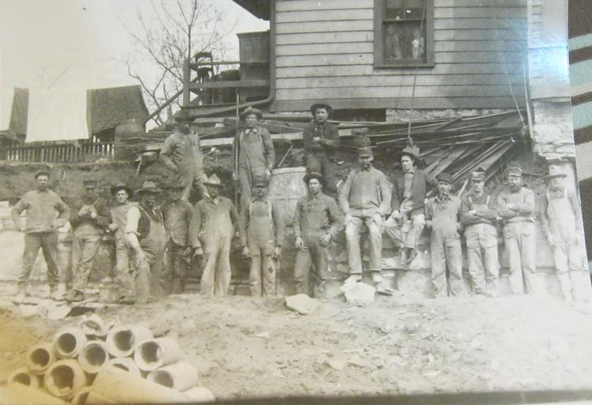 Capitol dome construction workers, including Henri Bellerose