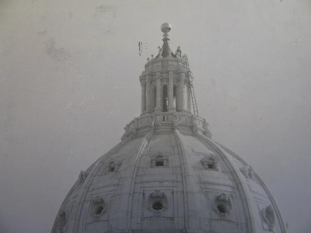 Capitol dome with ladder, 8-2-1902