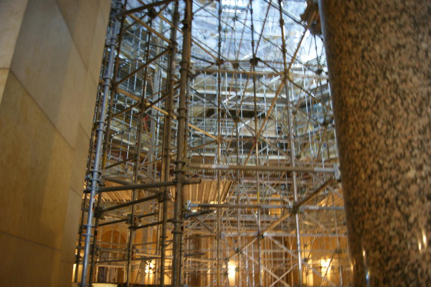 Scaffolding in Capitol rotunda, October, 2015
