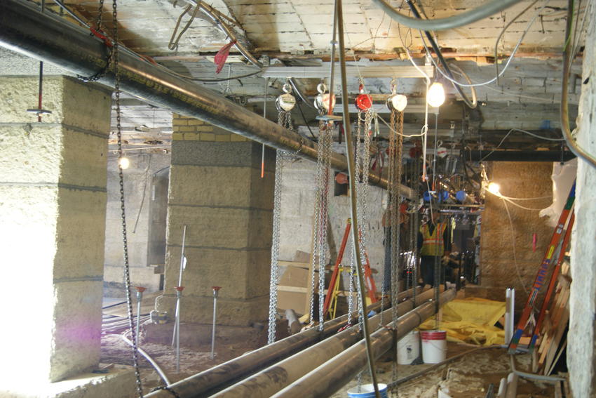 Capitol basement reconstruction work, October, 2015