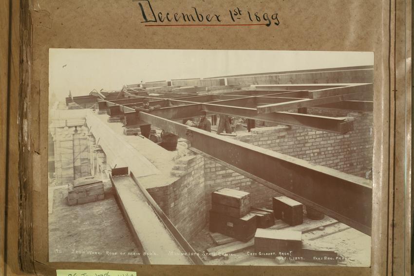 Minnesota State Capitol, Iron framework, October 1, 1900