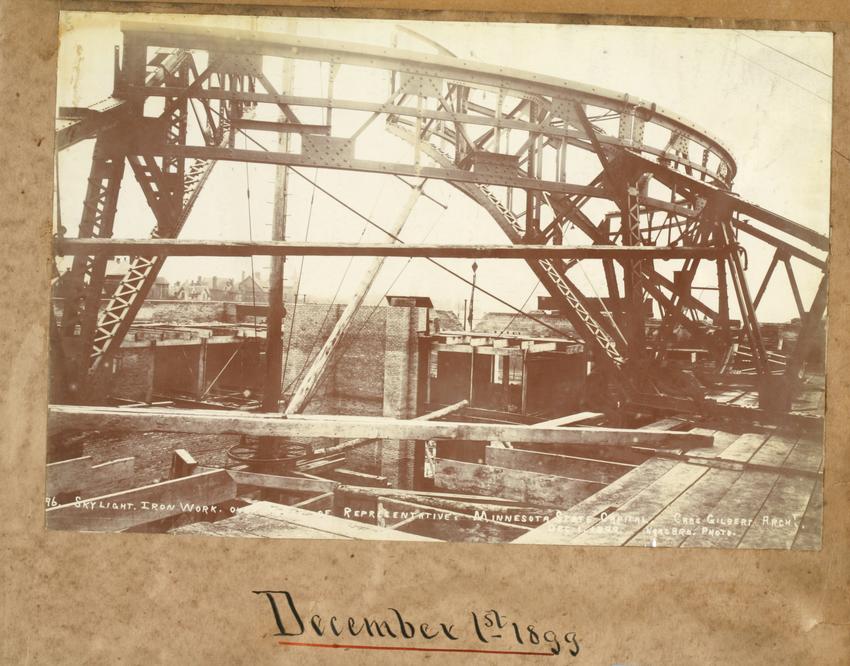 Minnesota State Capitol, Skylight Ironwork, December 1, 1899