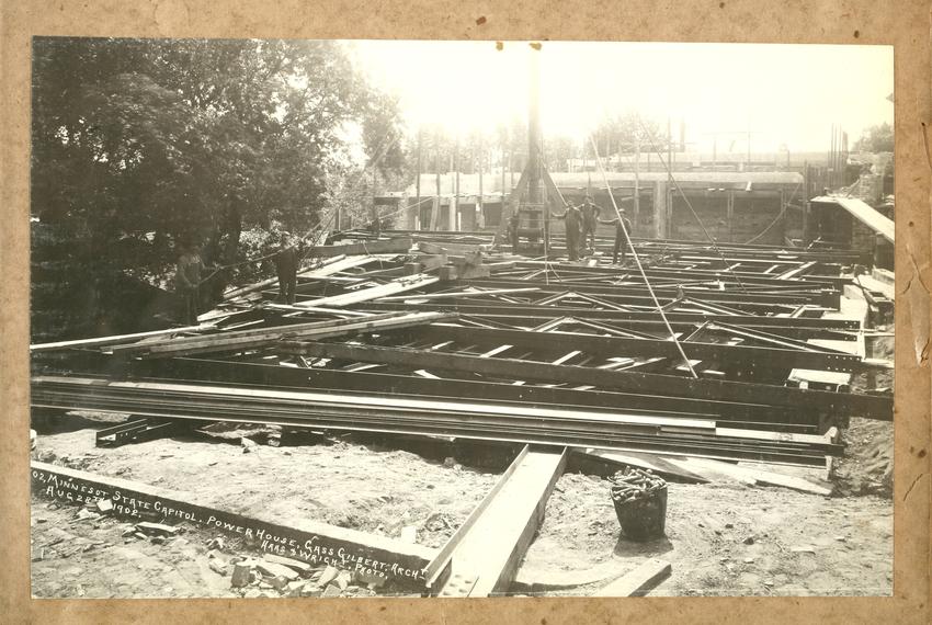 Minnesota Capitol Building, Powerhouse, Iron beams, August 28, 1902