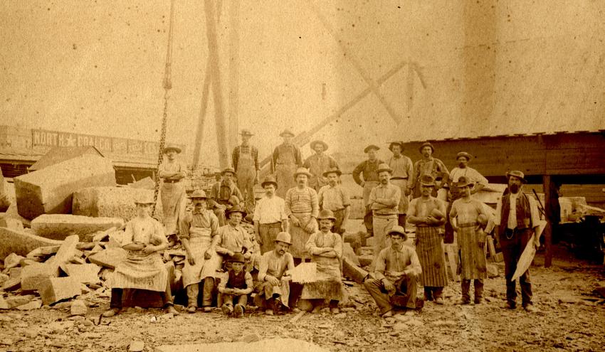 Minnesota State Capitol, Ground breaking Ceremony, Stone Cutters, 1896