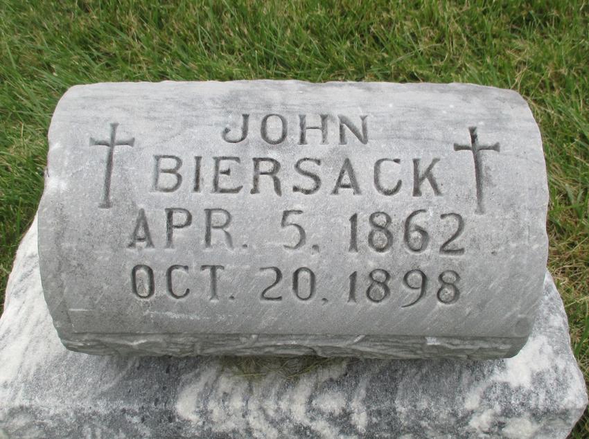 John Biersack grave marker