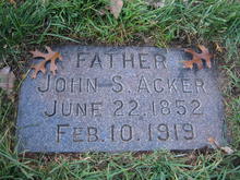 John Acker grave inscription
