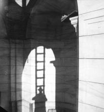 Shadow of a ladder on the Capitol construction site