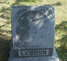 Lebrun grave stone