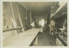 Otto Manke in his shop