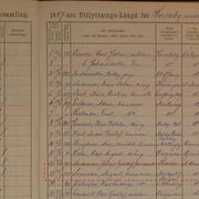 August Svensson emigration record from Sweden, 1887